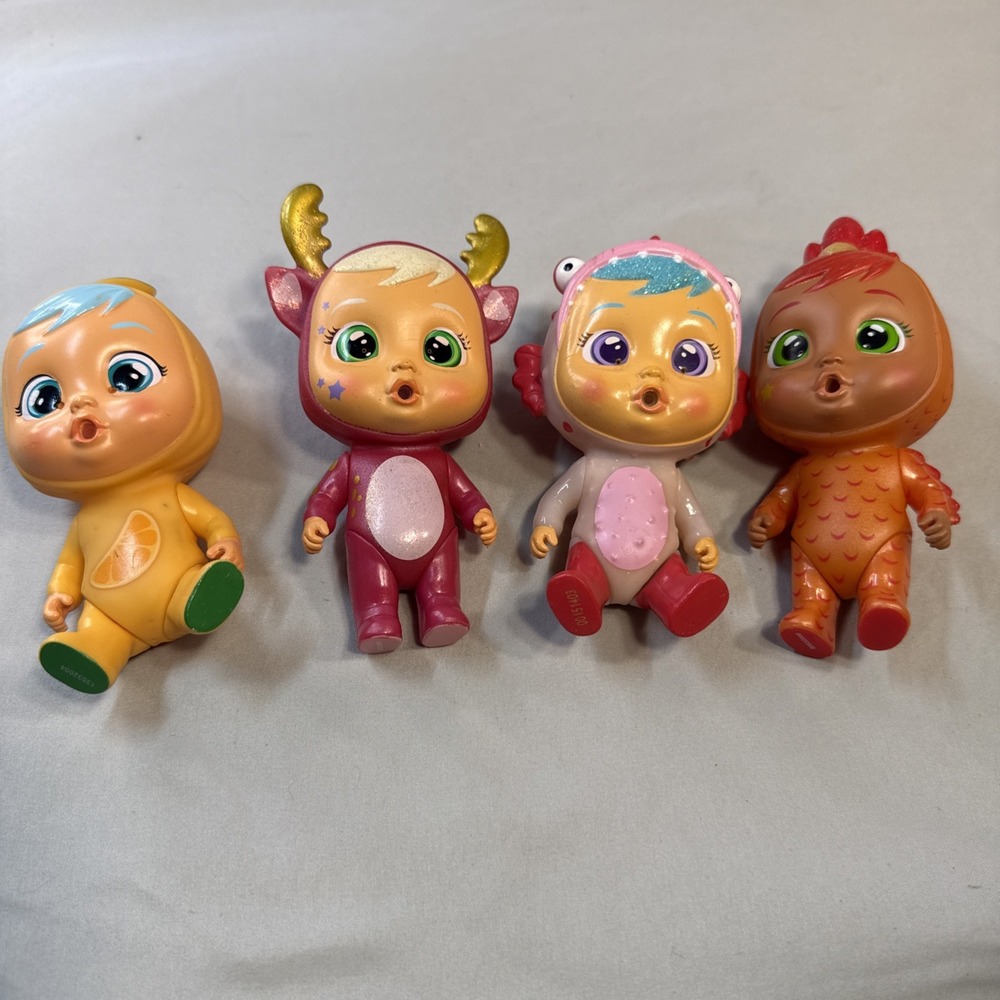 IMC Cry Babies Magic Tears Mini Doll Lot of 4 - Pia Rosie Tessy Nita